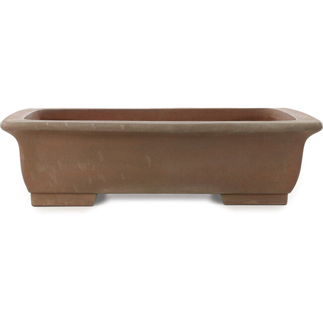 Rectangular unglazed bonsai pot by Yuji ( Gyouzan) - 510 x 403 x 136 mm