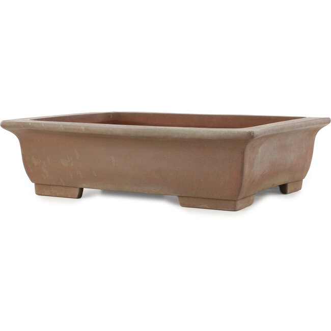 Vaso bonsai rettangolare non smaltato di Yuji (Gyouzan) - 510 x 403 x 136 mm
