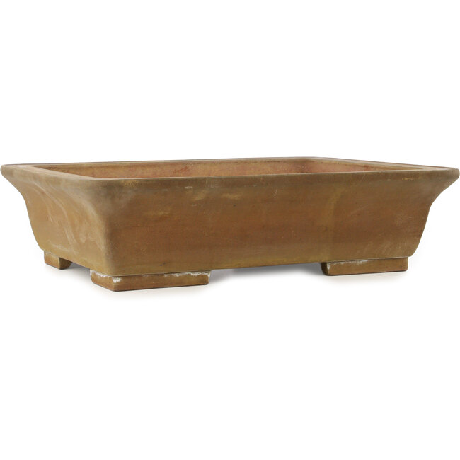 Maceta rectangular sin esmaltar para bonsái de Shouzan - 555 x 423 x 148 mm