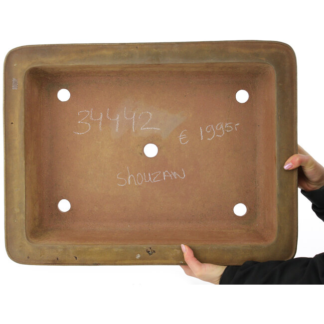 Pot à bonsaï rectangulaire non émaillé de Shouzan - 555 x 423 x 148 mm