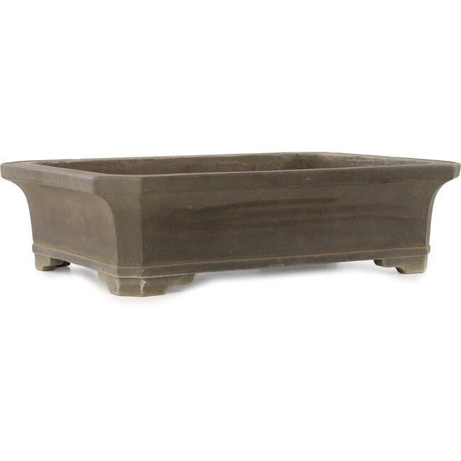 Rectangular unglazed bonsai pot by Yamaaki - 605 x 465 x 170 mm