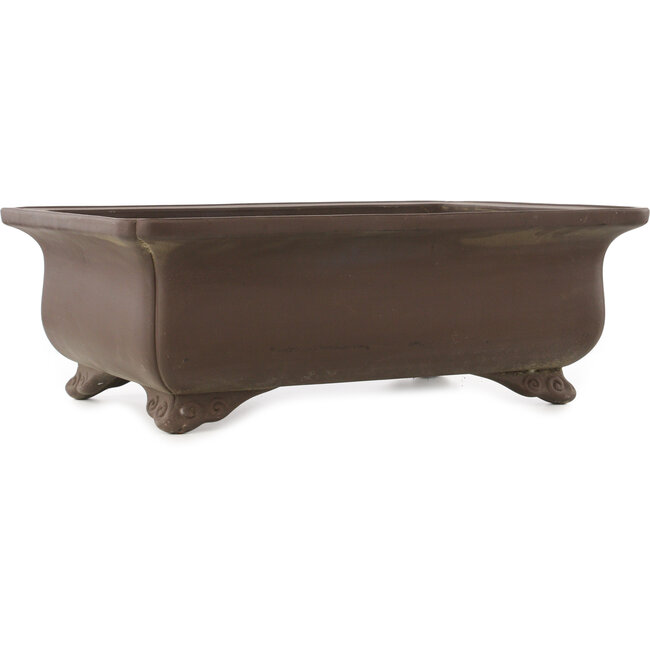Rechthoekige ongeglazuurde bonsaipot van Keizan - 625 x 470 x 220 mm