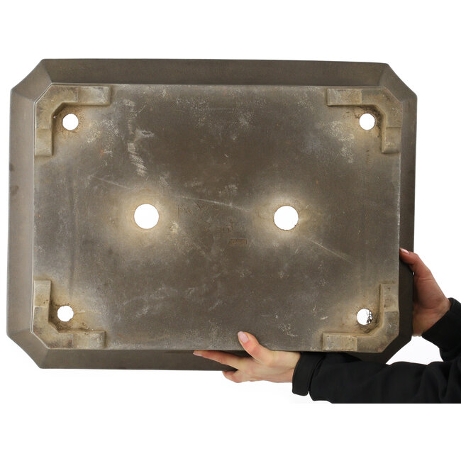 Maceta rectangular sin esmaltar para bonsái de Yamaaki - 605 x 465 x 170 mm