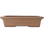 Maceta rectangular sin esmaltar para bonsái de Keizan - 315 x 260 x 73 mm