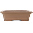 Maceta rectangular sin esmaltar para bonsái de Keizan - 315 x 260 x 73 mm