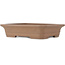 Rectangular unglazed bonsai pot by Keizan - 315 x 260 x 73 mm