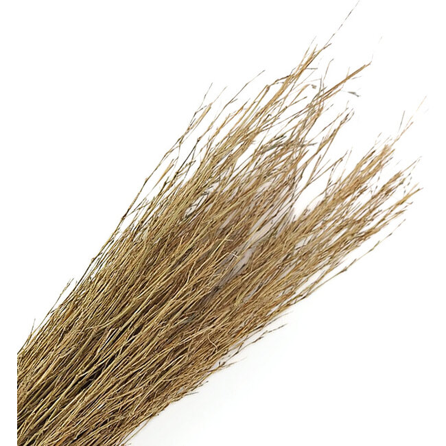 Traditional Japanese bamboo hand broom for precision bonsai and garden maintenance