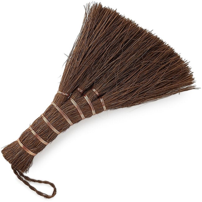 Grande brosse à main en fibre de coco pour l'entretien doux des bonsaïs et le nettoyage des surfaces et des outils
