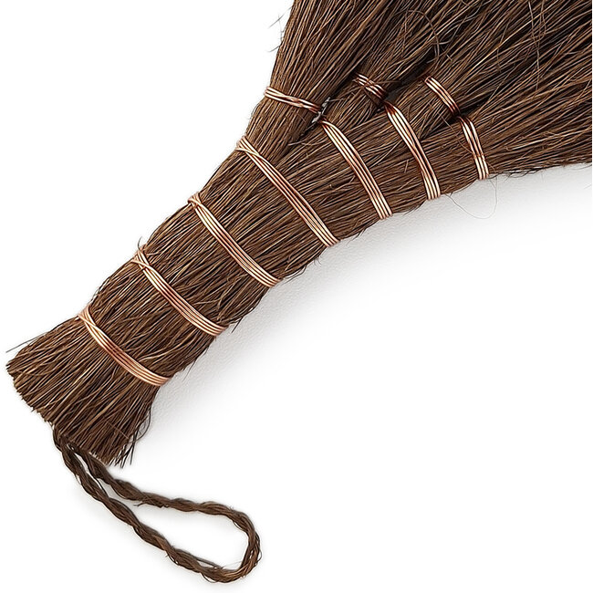 Grande spazzola manuale in fibra di cocco per la delicata manutenzione dei bonsai e la pulizia di superfici e utensili