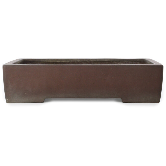 Rectangular unglazed bonsai pot by Yamaaki - 455 x 315 x 105 mm