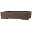 Rectangular unglazed bonsai pot by Yamaaki - 455 x 315 x 105 mm