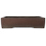 Rectangular unglazed bonsai pot by Yamaaki - 455 x 315 x 105 mm