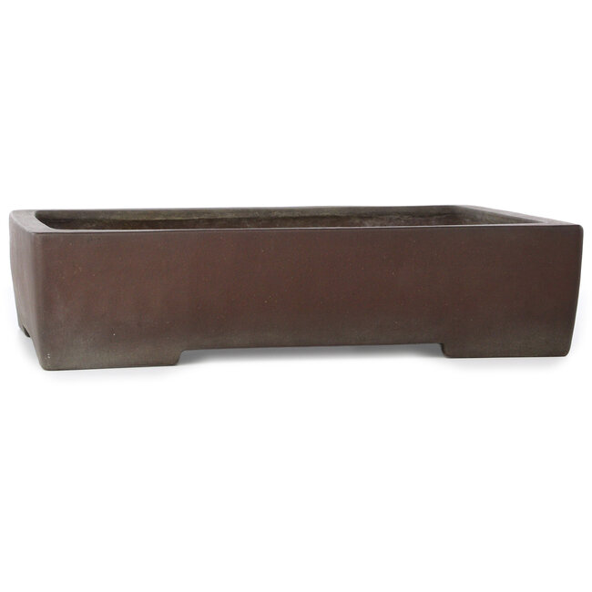 Rechthoekige ongeglazuurde bonsaipot van Yamaaki - 455 x 315 x 105 mm
