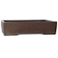 Rectangular unglazed bonsai pot by Yamaaki - 455 x 315 x 105 mm