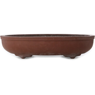  Yamaaki 470 mm oval unglazed bonsai pot by Yamaaki, Tokoname, Japan