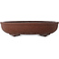 Oval unglazed bonsai pot by Yamaaki - 470 x 357 x 105 mm
