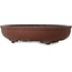 Oval unglazed bonsai pot by Yamaaki - 470 x 357 x 105 mm