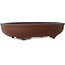 Oval unglazed bonsai pot by Yamaaki - 470 x 357 x 105 mm