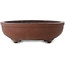 Oval unglazed bonsai pot by Yamaaki - 470 x 357 x 105 mm