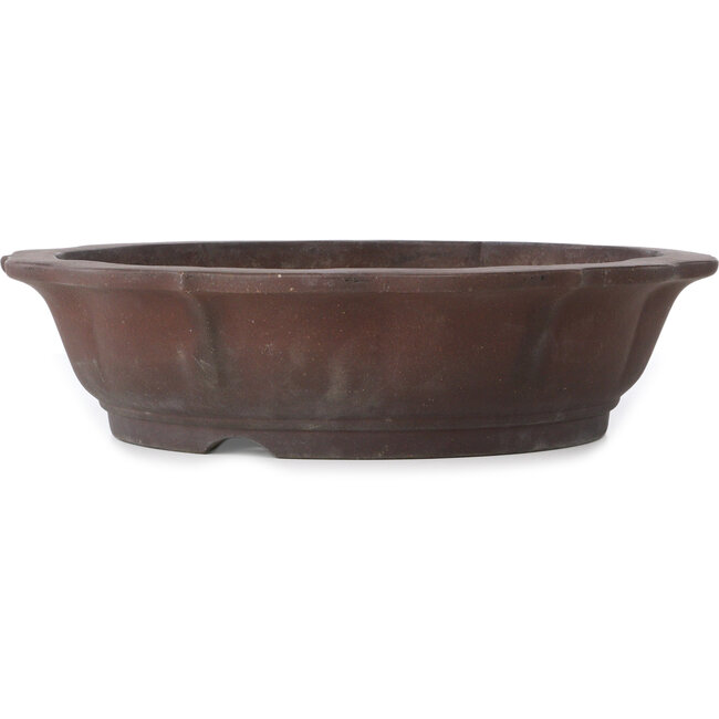 Lotus unglazed bonsai pot by Yamaaki - 385 x 385 x 95 mm