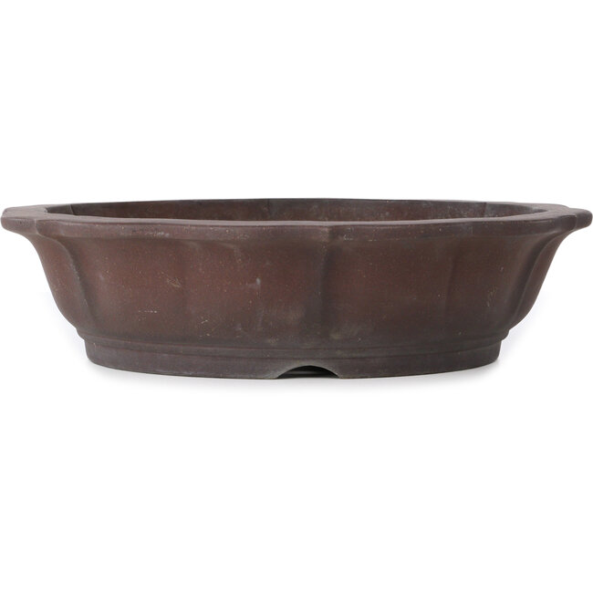 Lotus unglazed bonsai pot by Yamaaki - 385 x 385 x 95 mm
