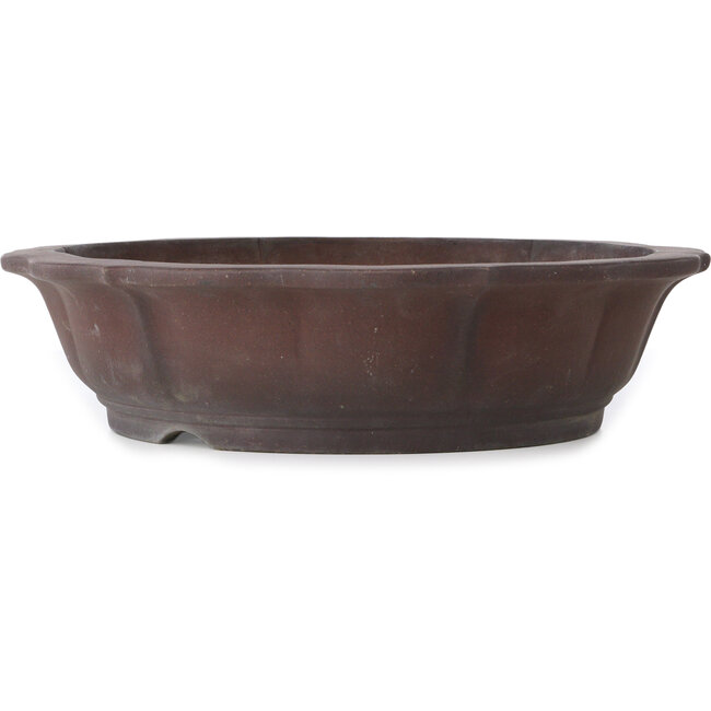 Lotus unglazed bonsai pot by Yamaaki - 385 x 385 x 95 mm
