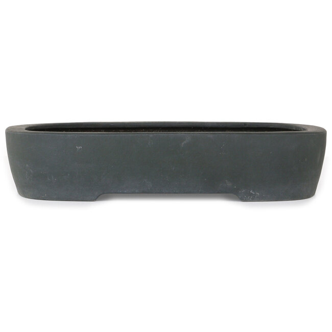 Oval unglazed bonsai pot - 363 x 285 x 73 mm