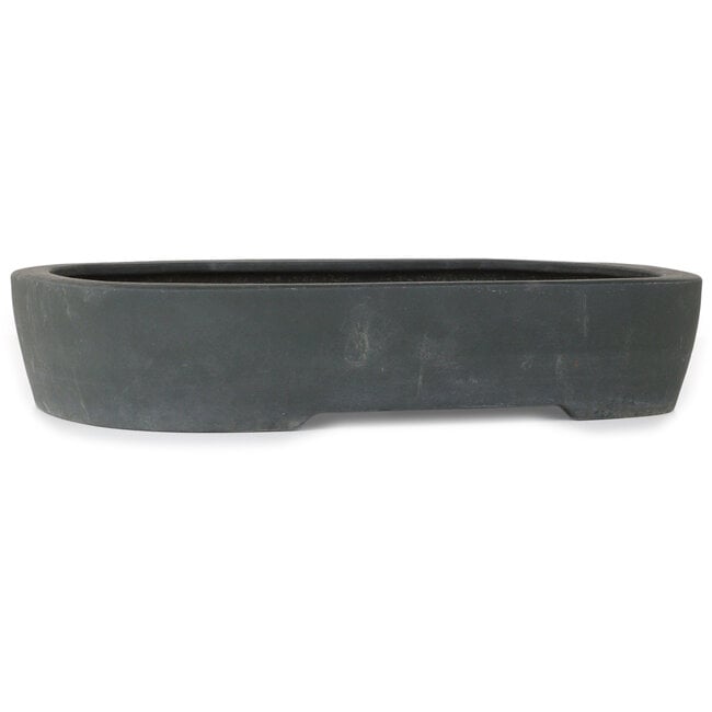 Oval unglazed bonsai pot - 363 x 285 x 73 mm