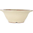 Round beige bonsai pot - 352 x 352 x 132 mm