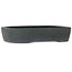 Oval unglazed bonsai pot - 363 x 285 x 73 mm
