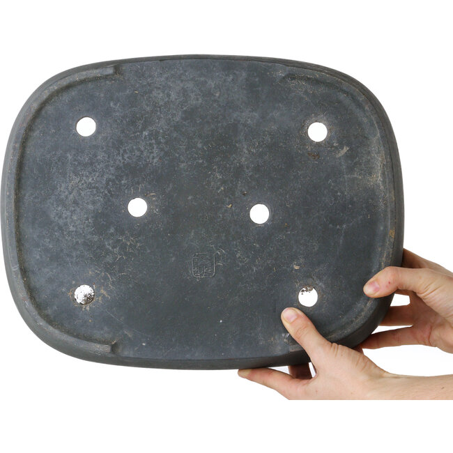 Pot à bonsaï ovale non émaillé - 363 x 285 x 73 mm