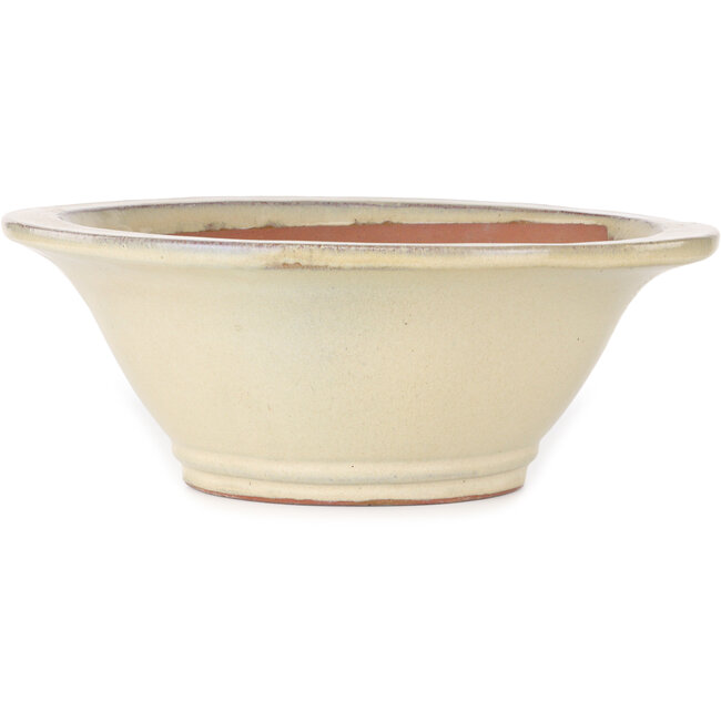Pot à bonsaï rond beige - 352 x 352 x 132 mm