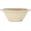 Round beige bonsai pot - 352 x 352 x 132 mm