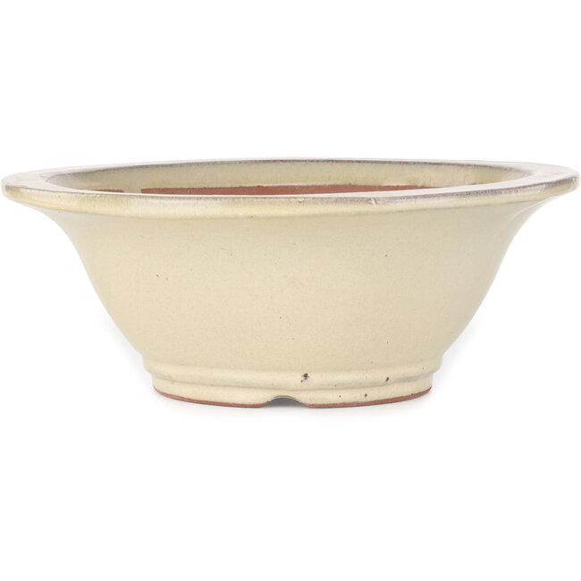 Pot à bonsaï rond beige - 352 x 352 x 132 mm