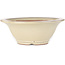 Round beige bonsai pot - 352 x 352 x 132 mm