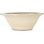 Round beige bonsai pot - 352 x 352 x 132 mm
