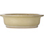 Oval beige bonsai pot by Reiho - 580 x 480 x 130 mm