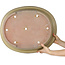 Oval beige bonsai pot by Reiho - 580 x 480 x 130 mm