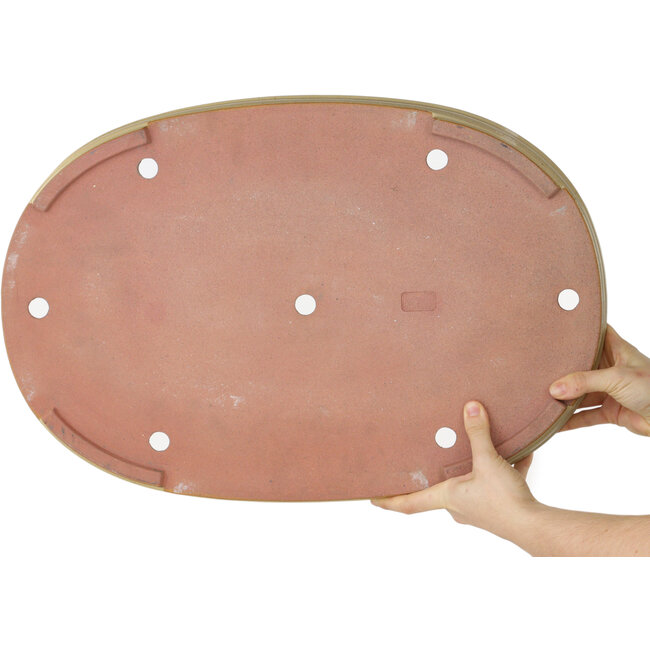 Maceta ovalada beige para bonsái de Reiho - 545 x 370 x 50 mm