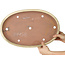 Oval beige bonsai pot by Reiho - 463 x 295 x 60 mm