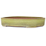 Oval yellow bonsai pot by Reiho - 285 x 220 x 50 mm