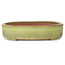 Oval yellow bonsai pot by Reiho - 285 x 220 x 50 mm