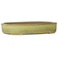 Oval yellow bonsai pot by Reiho - 285 x 220 x 50 mm