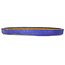 Oval blue bonsai pot by Hattori - 620 x 405 x 50 mm