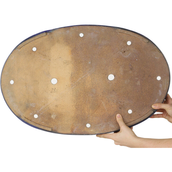 Ovaler blauer Bonsai-Topf von Hattori - 620 x 405 x 50 mm