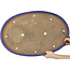 Oval blue bonsai pot by Hattori - 620 x 405 x 50 mm