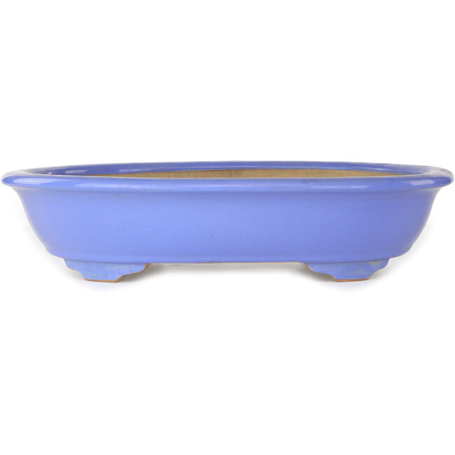 Ovale blauwe bonsaipot van Ikkou - 445 x 365 x 100 mm