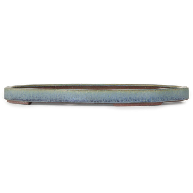 Maceta ovalada azul para bonsái de Eime Yozan - 450 x 345 x 35 mm