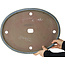 Ovale blauwe bonsaipot van Eime Yozan - 450 x 345 x 35 mm