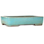 Pot à bonsaï rectangulaire turquoise de Kakuzan - 470 x 340 x 105 mm